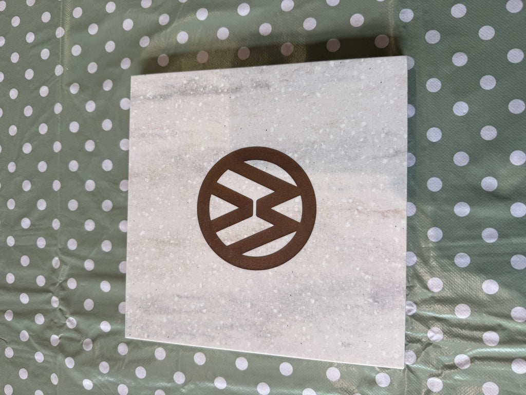 CNC VW Campervan Corian Chopping Board 200mm x 200mm