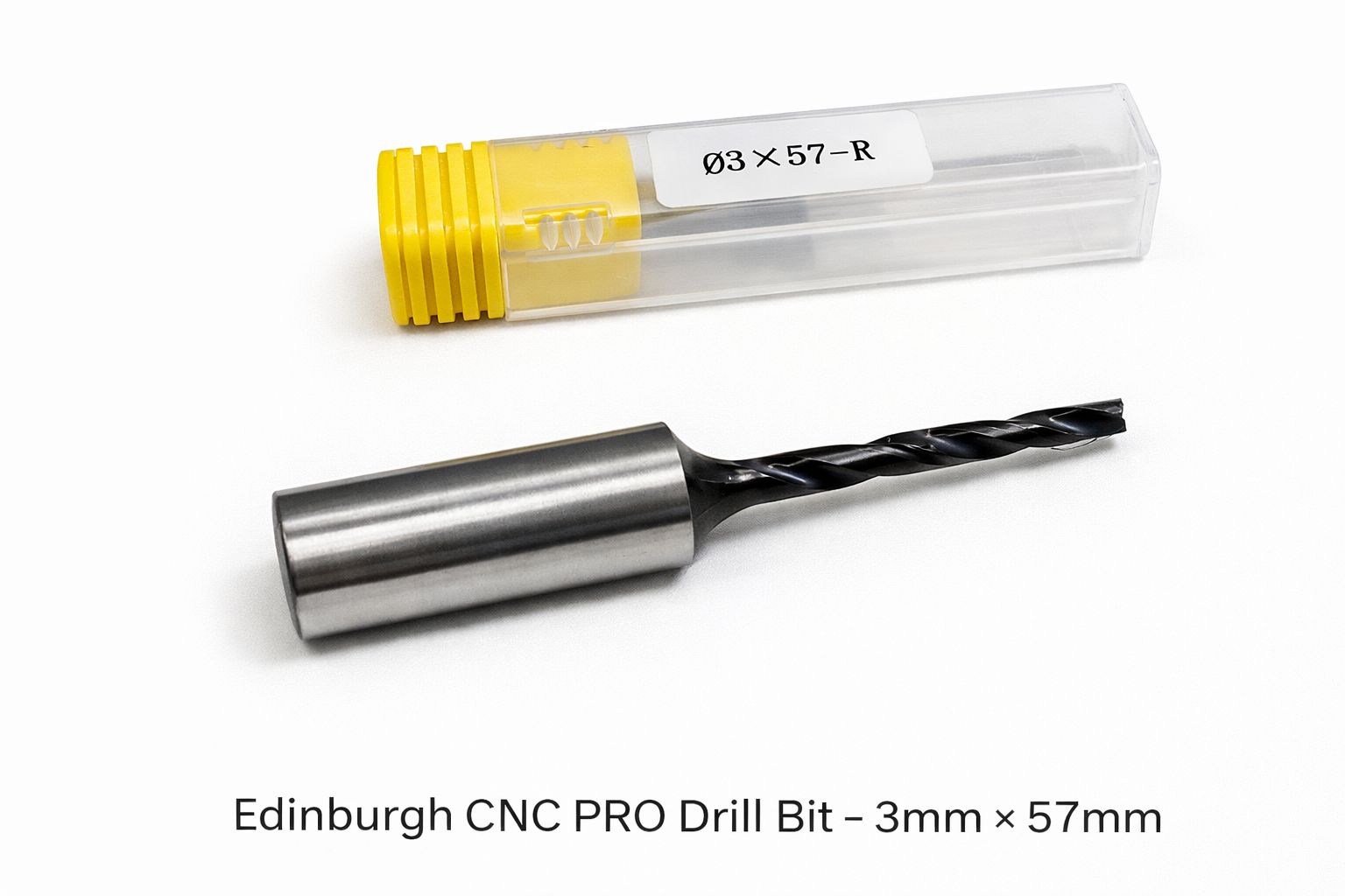 Edinburgh CNC PRO Drill Bit – 3mm × 57mm RH (10mm Shank)